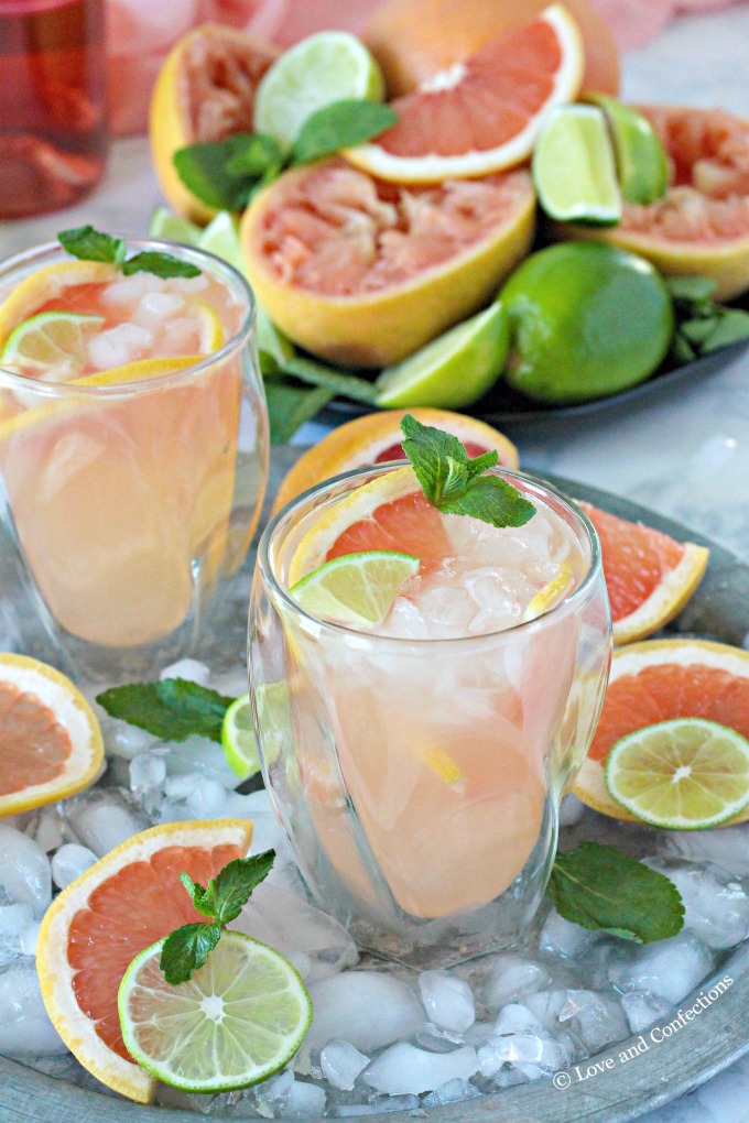 Grapefruit Lime Spritzers 