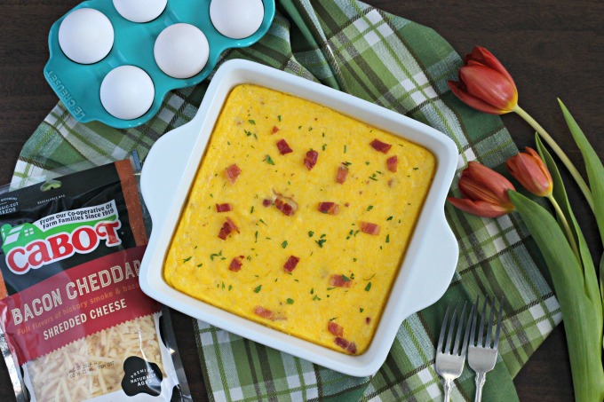 Bacon Cheddar Grits Casserole