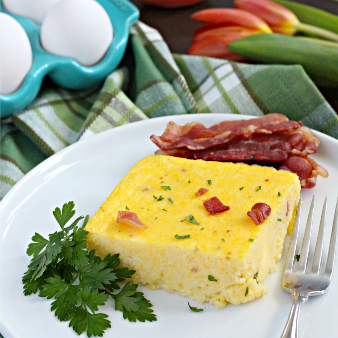 Bacon Cheddar Grits Casserole