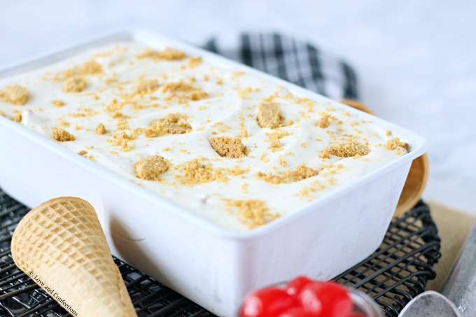 No-Churn Cheesecake Ice Cream with Graham Cracker Crust