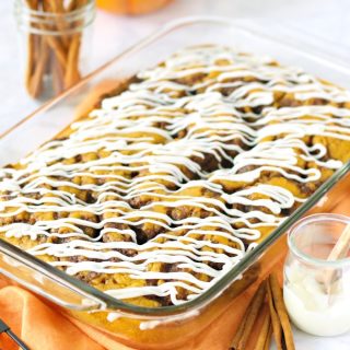 Pumpkin Spice Cinnamon Roll Cake