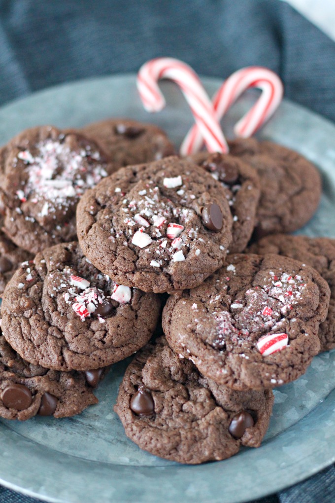 Cake Mix Chocolate Peppermint Cookies