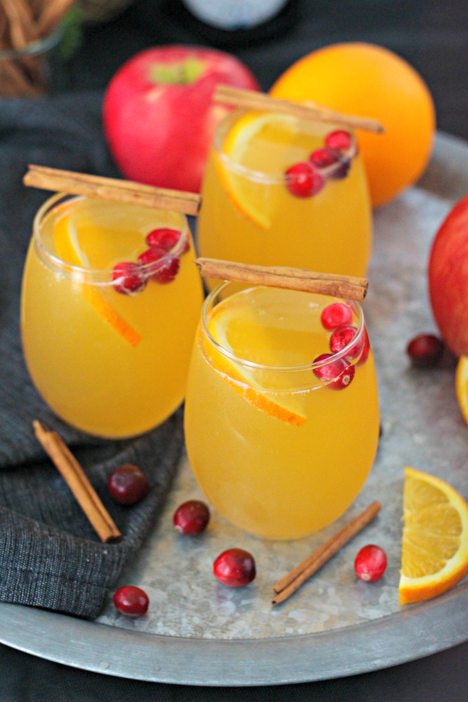 Homemade Apple Cider Mimosas