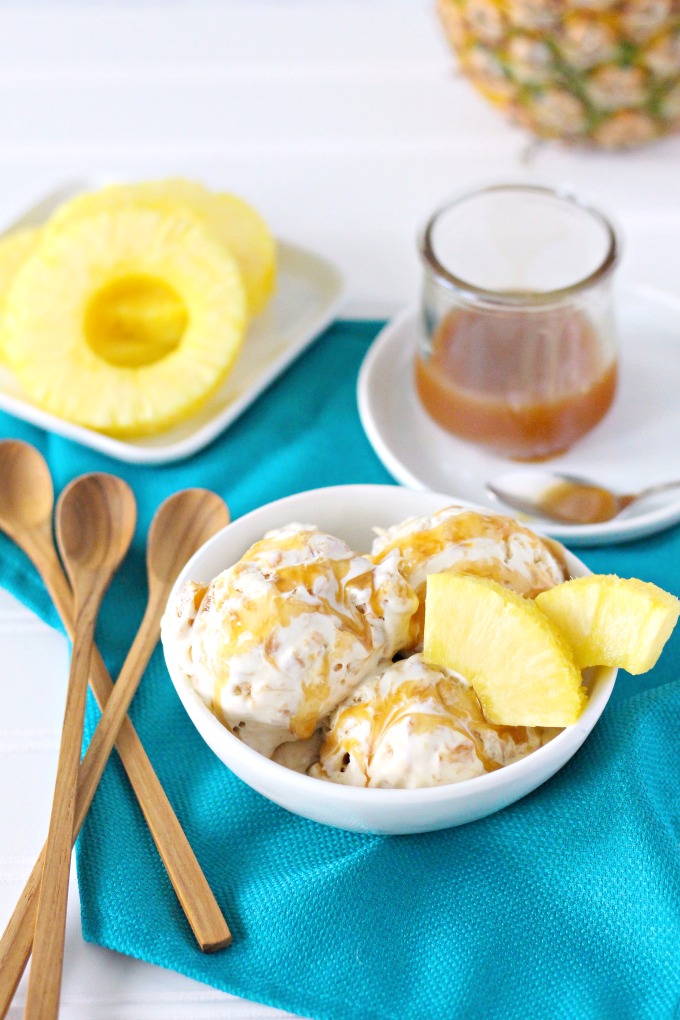 Caramelized Pineapple No-Churn Ice Cream