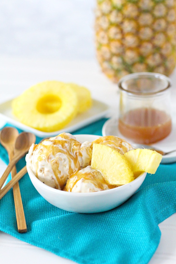 Caramelized Pineapple No-Churn Ice Cream